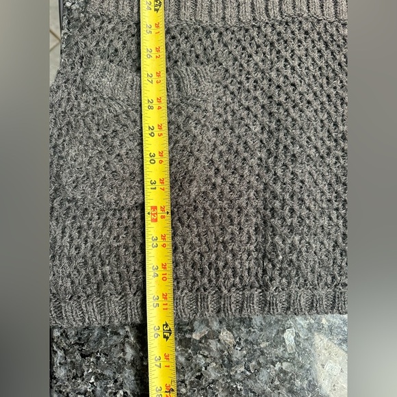Vintage BCBGMAXAZRIA Y2K Dark Grey Wool Blend Sweater Dress Size Medium M - Picture 7 of 8